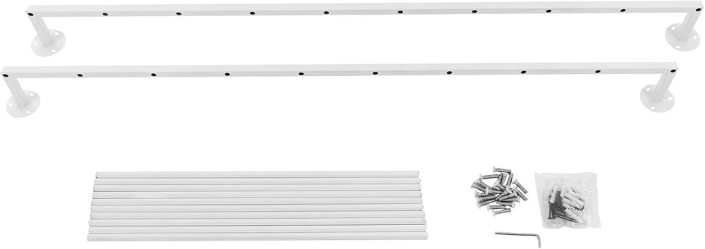 10 Tier Wall Mounted Rack,Scarf Display Stand,Belt Pants Hangers Scarves Hija...