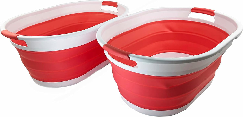 SAMMART 39L (10.3 gallons) Collapsible Plastic Laundry Basket - Foldable Wash...