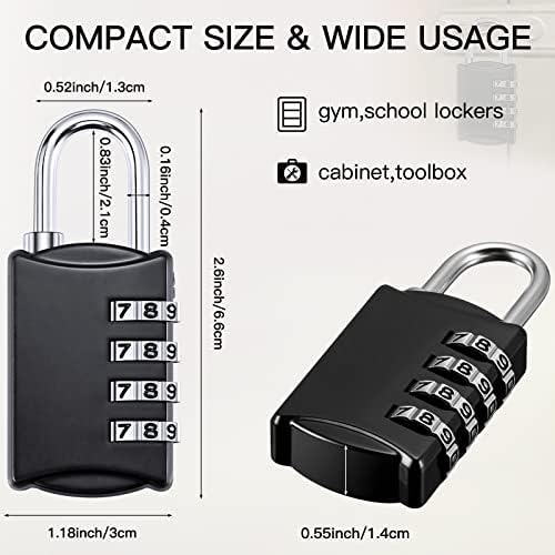 Moxweyeni 20 Pcs 4 Digit Combination Locks Small Combo for Luggage