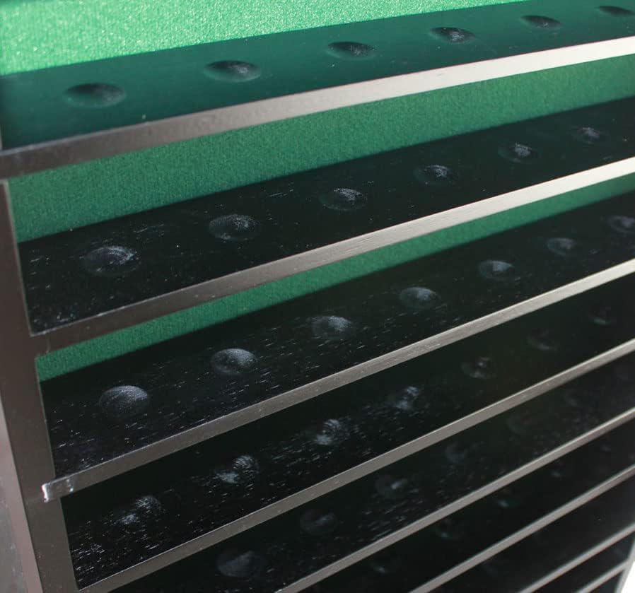 Golf Balls and Accessories Display Case Cabinet Rack (Black Finish)