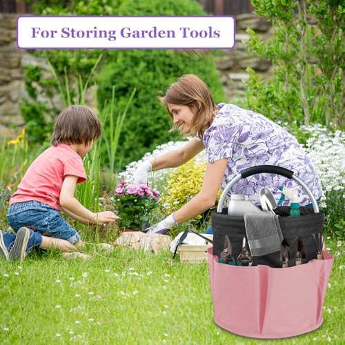 2Pcs 17L Shower Caddy with 6 Pockets, Portable Cleaning Caddy in 600D Oxford ...