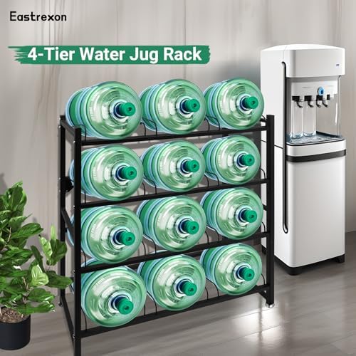 12-Tray 5 Gallon Water Jug Holder,4-Tier Water Jug Rack