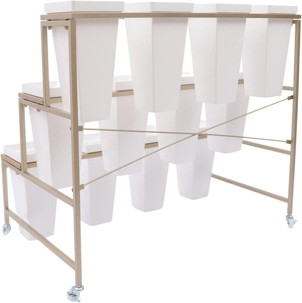 Flower Display Stands with 12 Buckets, Flower Buckets for Cut Flowers 3 Layer...
