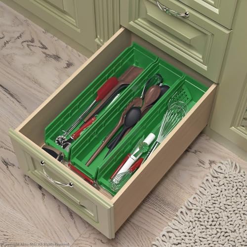 Akro-Mils 30128 Heavy Duty Plastic Shelf Bins, 18"x 4"x 4", Bl...