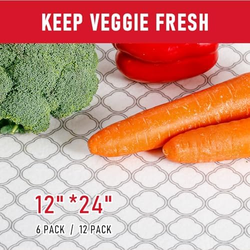 Cooyes Felt Shelf Liners for Drawer & Kitchen Cabinet, 12 Pack, 12"×...