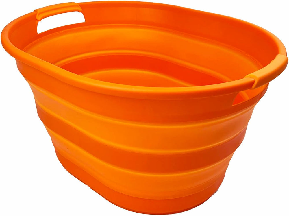 SAMMART 23L (6 Gallons) Collapsible Plastic Laundry Basket - Oval Tub/Basket ...