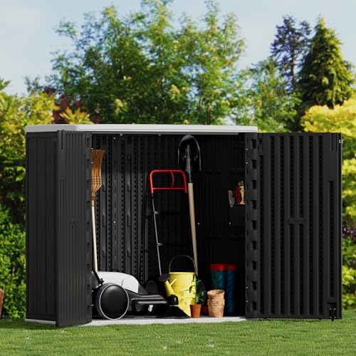 Mrosaa Large Outdoor Storage Box,Resin Sheds&Outdoor Storage Waterproof/L...