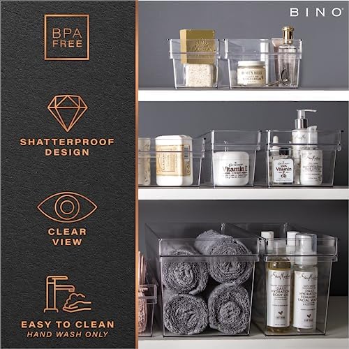 BINO | Plastic Storage Bins, Small | THE HANDLER COLLECTION | Multipurpose Or...