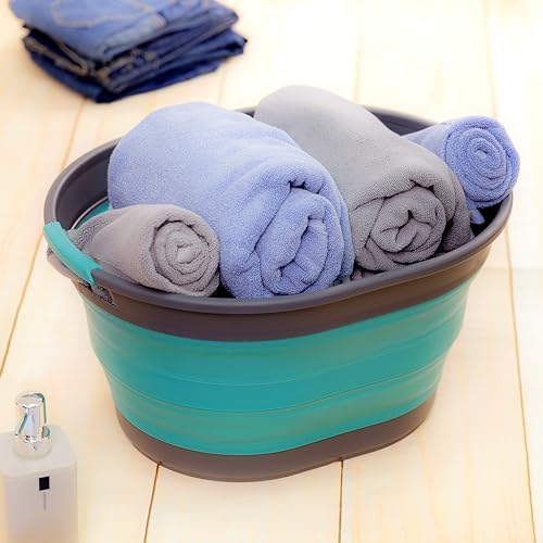 SAMMART 23L (6 Gallons) Collapsible Plastic Laundry Basket - Oval Tub/Basket ...