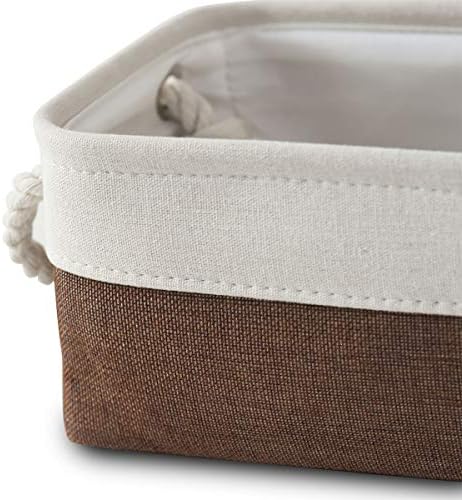 Small Storage Baskets for Shelves,Fabric Storage Baskets for Closet,Rectangul...