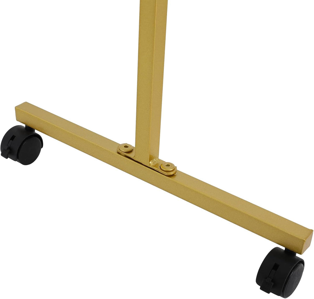 7 Tier Metal Display Rack with Wheels, Floor Standing Scarf Display Stand, Hi...