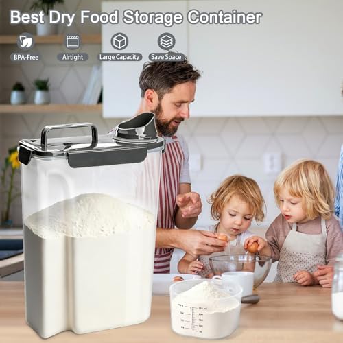 Komzon Rice Storage Containers, Airtight Cereal Containers Storage 20+10 lb E...