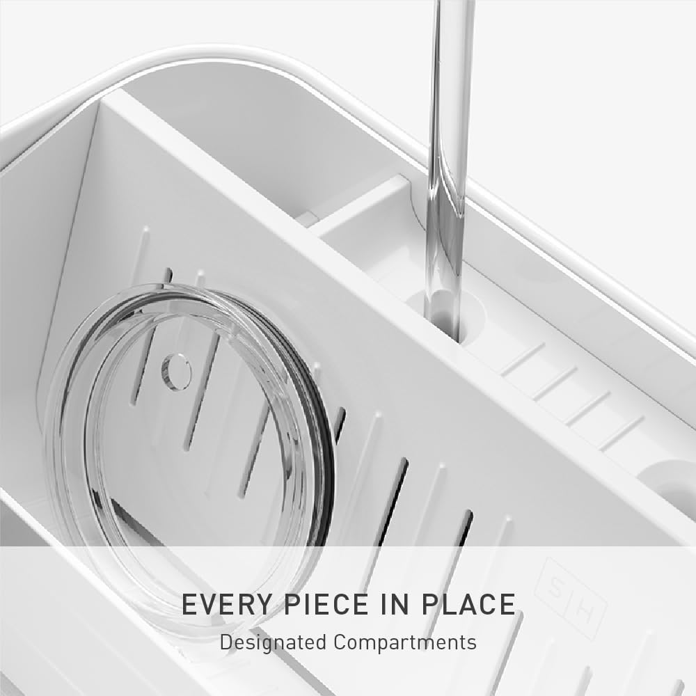simplehuman Bottle Dock, Fast Drying Bottle Rack with Steel Frame & Diato...