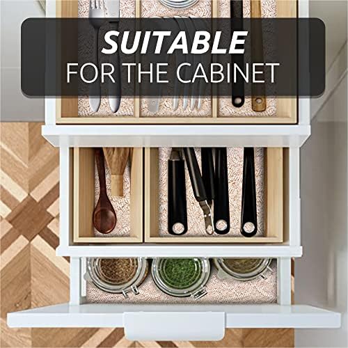 12X600 Inch Shelf Liner with Scissor & Tape Measure for Kitchen Cabinets,...