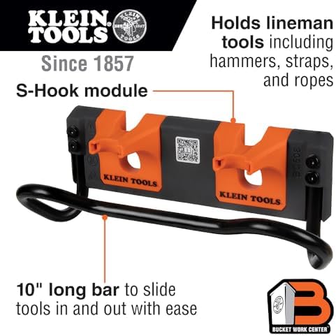 Klein Tools BC508S Utility Bar Storage Module, Optional S-Hooks Secure Module...
