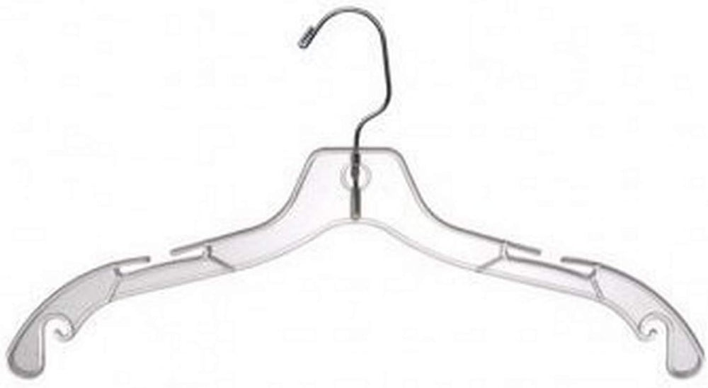 Only Hangers Clear Plastic 17" Dress Hanger (Box of 50)