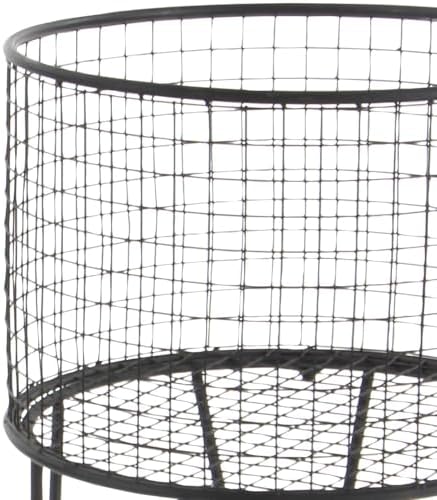 CosmoLiving by Cosmopolitan Metal Storage Cart Deep Set Rolling Mesh Laundry ...