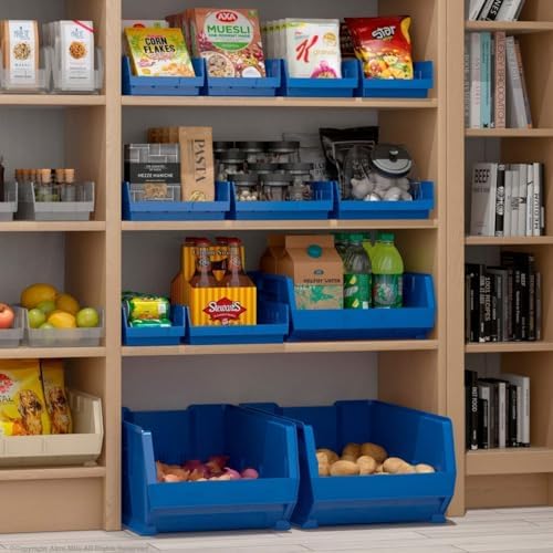 Akro-Mils 30138 Heavy Duty Plastic Shelf Bins, 18"x 6.5"x 4", ...