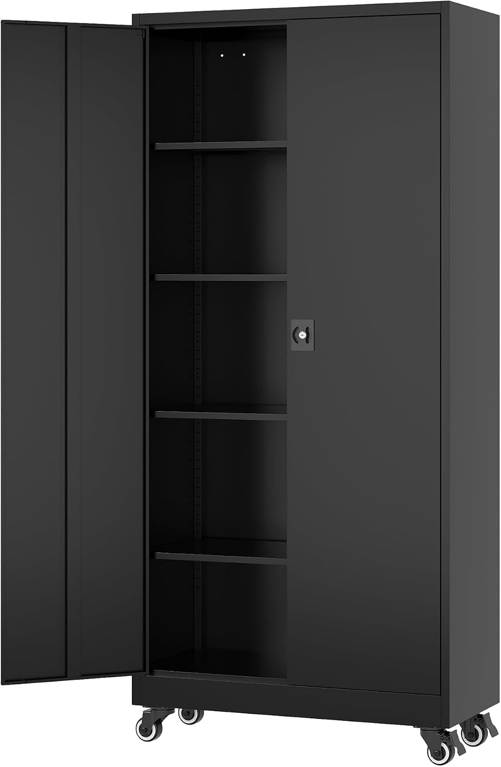 Fesbos Metal Rolling Storage Cabinet-74.6” Tall Steel File Cabinets with Whee...