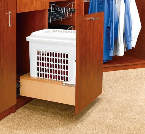 REV-A-Shelf Wood Vanity Bottom Mount Hamper w/Soft-Close/Open