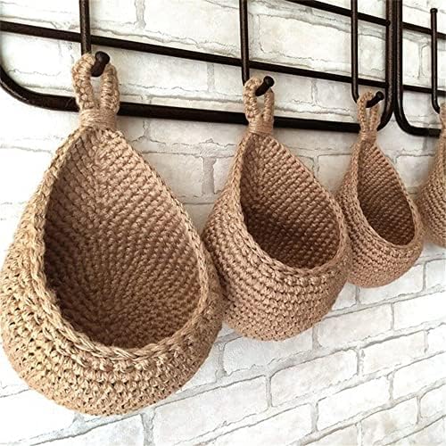 3pack Wall Hanging Vegetable and Fruit Basket Woven Fruit Basket For Kitchen ...