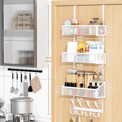Kaiferty Over The Door Hooks Organizer, Coat Rack Over The Door Storage Hange...