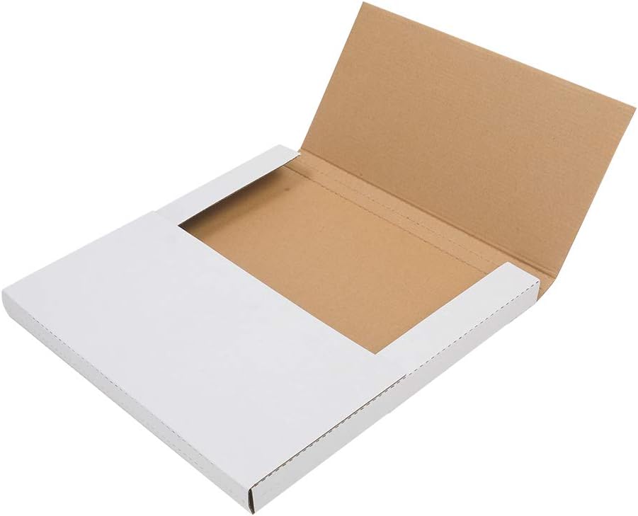 100 Packs White Vinyl Record LP Shipping Mailer Boxes, 12.5in*12.5in*1in Reco...