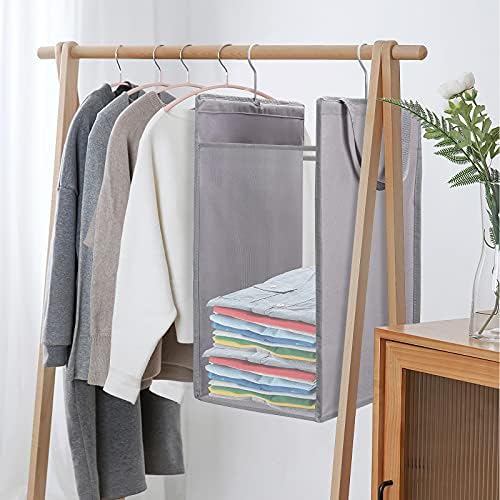 FENTEC Hanging Laundry Hamper,2 Pack Grey Hanging Laundry Basket