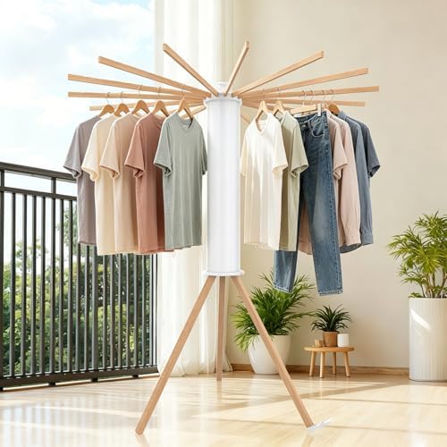 Tripod Foldable Clothes Rack,Garment Rack Portable with Collapsible Design