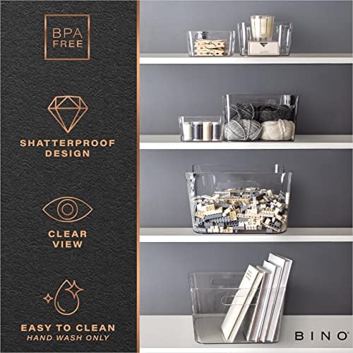 BINO | Plastic Storage Bins, X-Large - 2 Pack, Clear | THE SOHO COLLECTION | ...