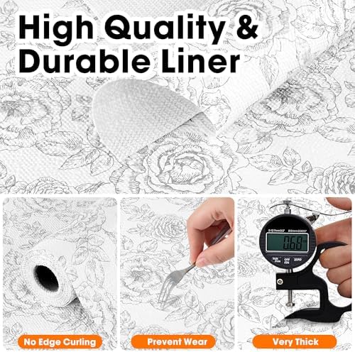 Drawer and Shelf Liner for Kitchen Cabinets Non-Adhesive Non-Slip