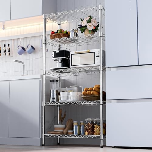 M MZG 2 PCS Storage Shelving Utility Shelving Unit 5-Tier Utility Shelving Un...