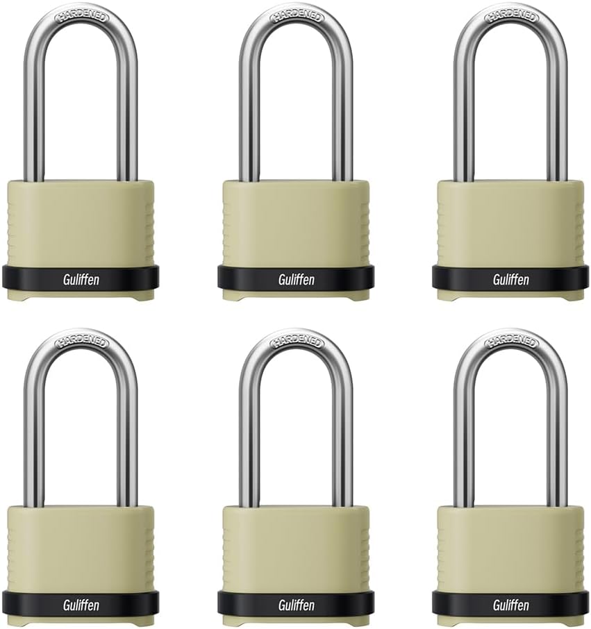 Guliffen Heavy Duty Combination Padlock, Outdoor Combo Lock Weatherproof, Pad...