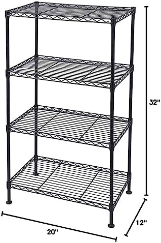 Metal Storage Shelf, Garage Storage Organization Wire Rack, Adjustable 4 Tier...