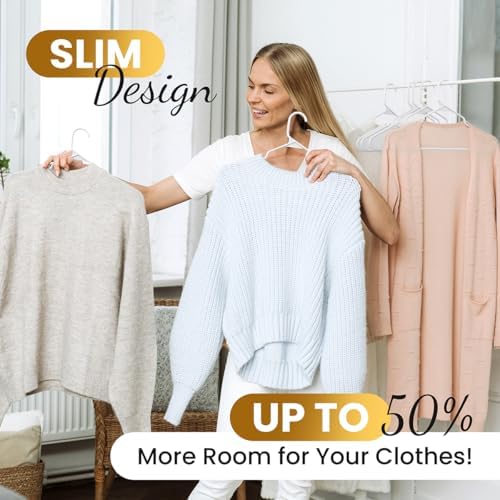 Our Modern Space 100 Pack Adult Plastic Hanger for Shirt Pants Coats Dresses ...