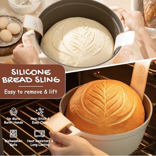 Astercook Sourdough Starter Kit with Round & Oval Banneton Bread Proofing...