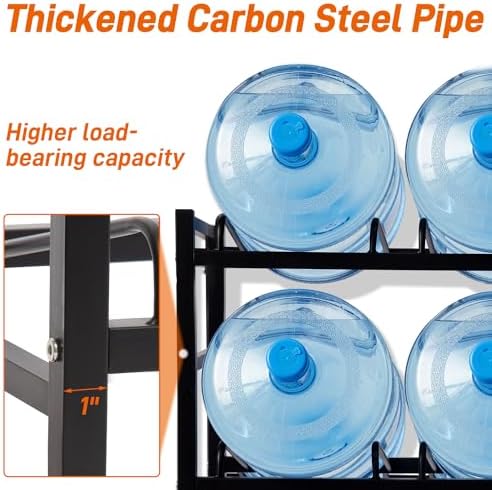 16-Tray Water Cooler Jug Rack - Heavy Duty Carbon Steel 5 Gallon Water Dispen...