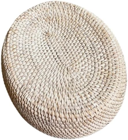 amololo14" Oval White Rattan Fruit Serving Basket,Table Décor Wicker Bre...