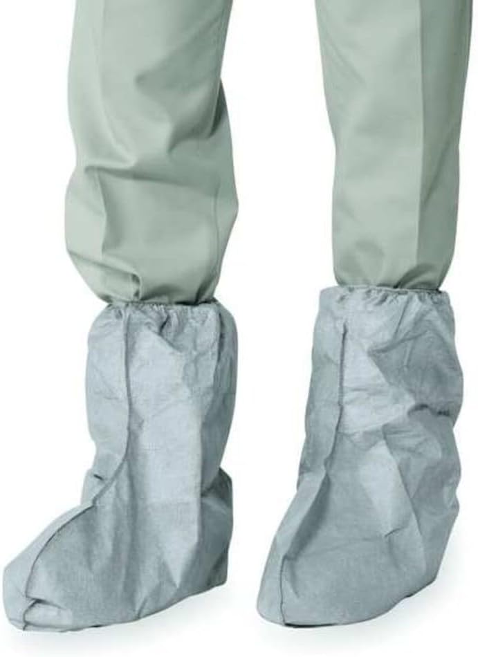 DuPont Tyvek 400 TY454S 18-Inch High Boot Cover with Tyvek FC Skid-Resistant ...
