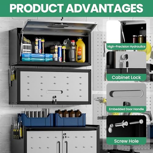 10-Piece Heavy Duty Steel Garage Cabinet System | All-in-One Modular Garage C...
