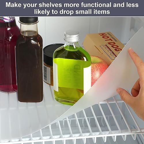 Barydat 8Pcs Wire Shelf Liner Non Adhesive Plastic, 12 x 48 Inch, Clear