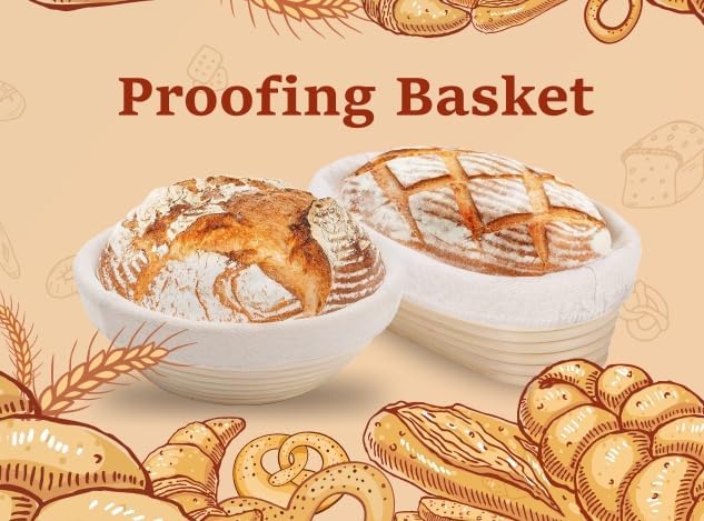 Bread proofing baskets for sourdough 19-Piece Set ,9" Round & 10&quo...