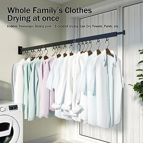 HEILAIYI Clothes Drying Rack for Laundry,Wall Mounted Clothes Hanger Rack,Fol...