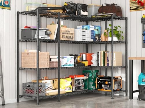 REIBII 78.4''W Storage Shelves, 1500LBS Heavy Duty&Space Saving f...