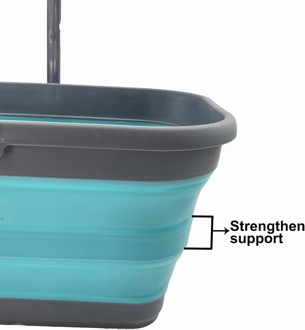 SAMMART 12L (3.1 Gallon) Collapsible Rectangular Handy Bucket/Multiuse Foldab...