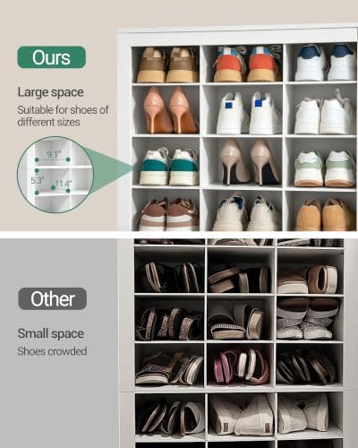 Hzuaneri Shoe Storage Cabinet, 45 Pairs Free Standing Closet Organizer