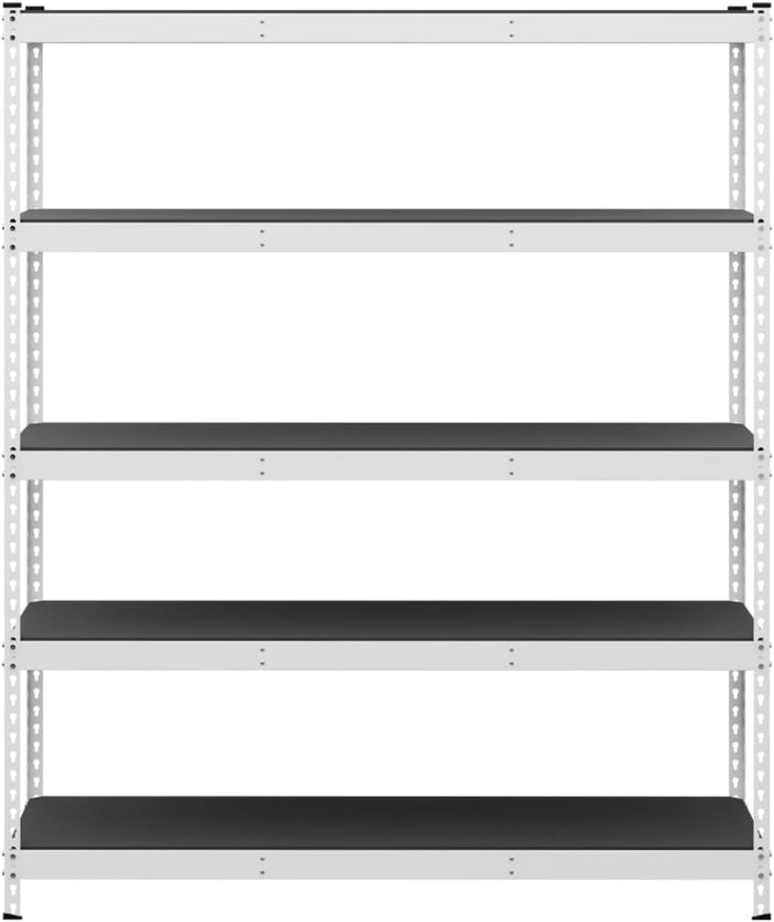 SafeRacks 5-Tier Modular Garage Shelving, White, 18”x60 x72