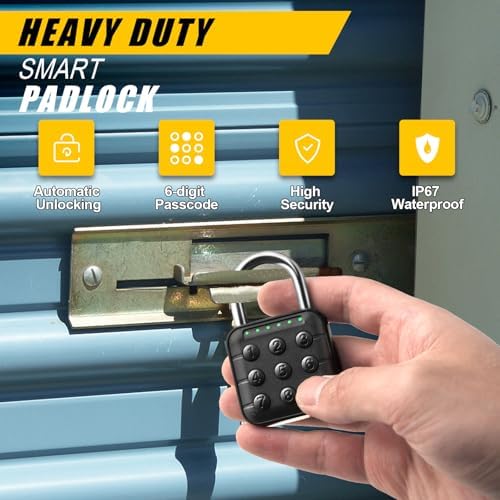 DELSWIN Combination Lock for Locker - 6-Digit Combo Lock Waterproof Smart Pad...