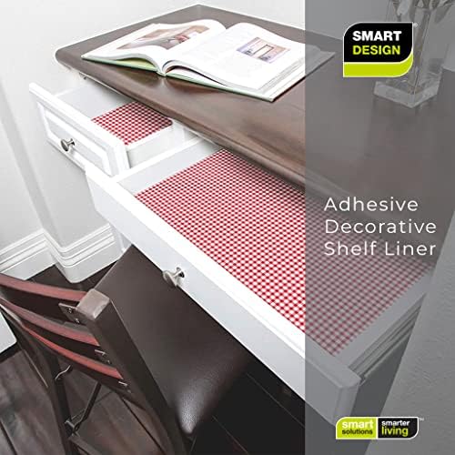 Smart Design Adhesive Shelf Liner - 18 Inch x 120 Feet Total (Set of 6 Rolls)...
