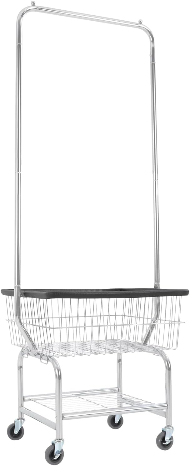 Heavy Duty Steel Wire Laundry Cart,Laundry Basket With Wheels,Commercial Laun...